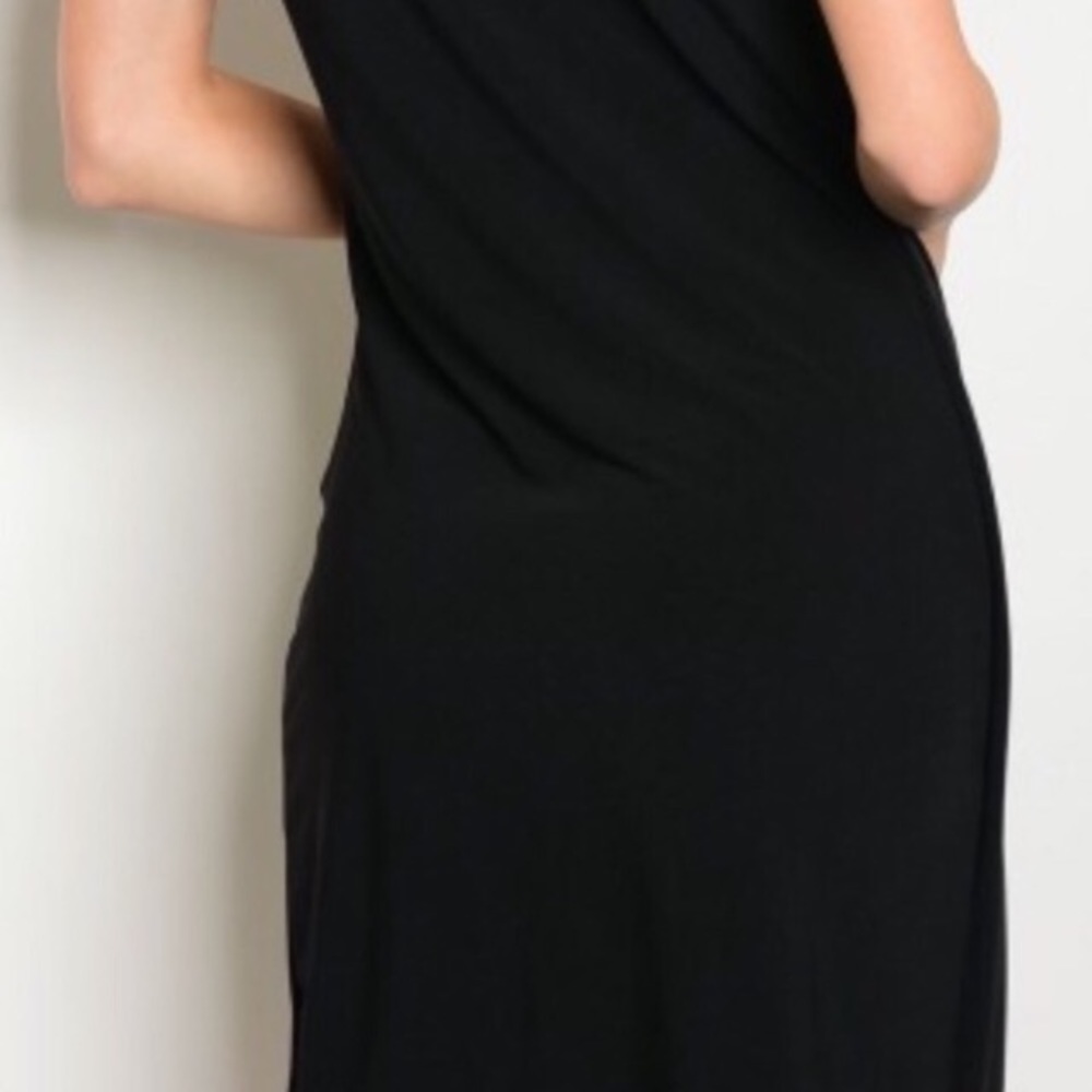 NWOT Little Black Dress Chic Faux Wrap by Gilli, size Small 4, 6 Boutique V Neck - Picture 4 of 7
